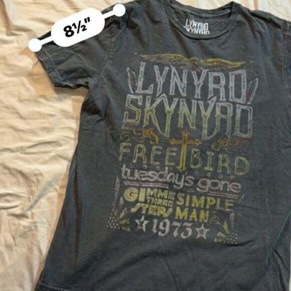 Lynyrd Skynyrd Graphic Short Sleeve Tee, dark grey w/ graphic, OVERSIZED XS - Picture 9 of 9